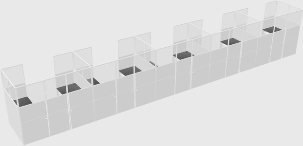 U-shaped cubicle