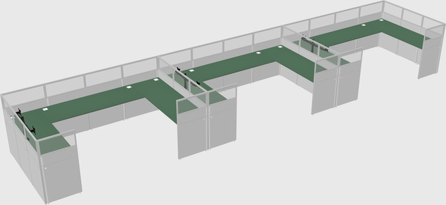 U-shaped cubicle