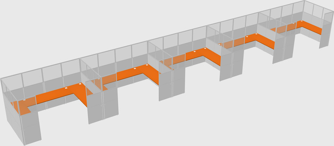 U-shaped cubicle