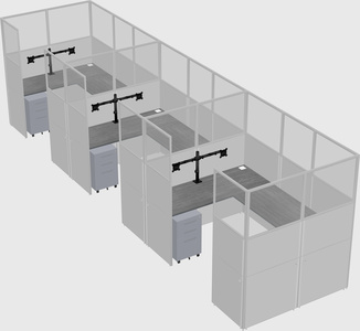 U-shaped cubicle