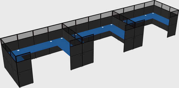 U-shaped cubicle