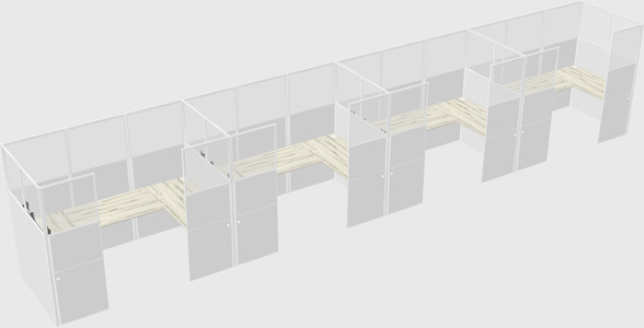 U-shaped cubicle
