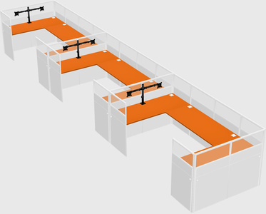 U-shaped cubicle