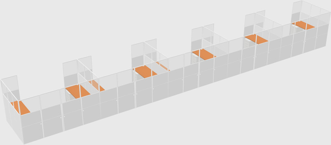 U-shaped cubicle