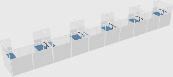 U-shaped cubicle