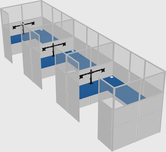 U-shaped cubicle