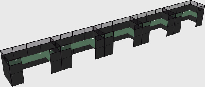 U-shaped cubicle