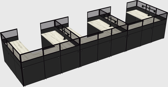 Cabine en u