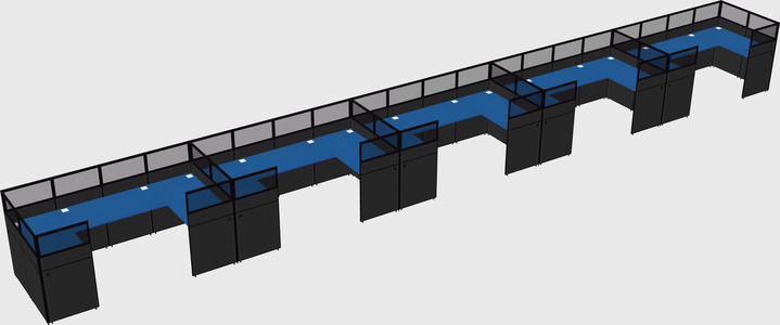 U-shaped cubicle