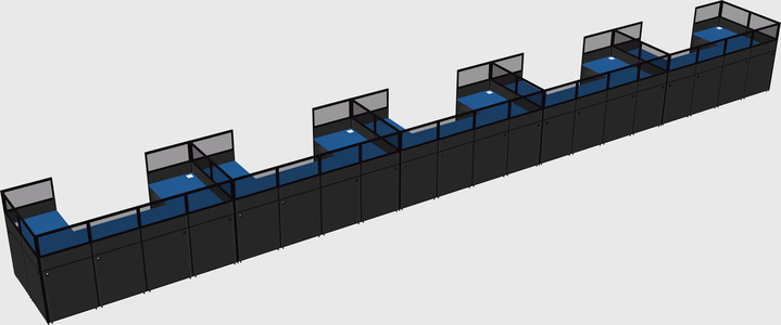 U-shaped cubicle