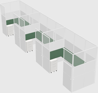 U-shaped cubicle