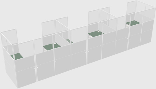 U-shaped cubicle