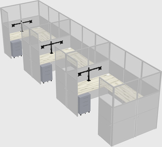U-shaped cubicle