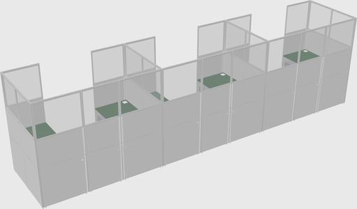 U-shaped cubicle