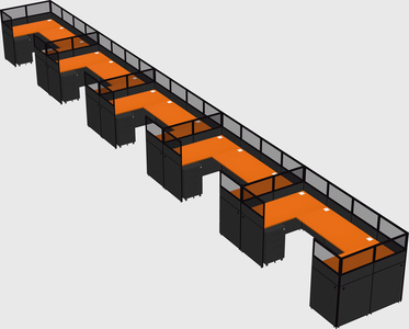 U-shaped cubicle