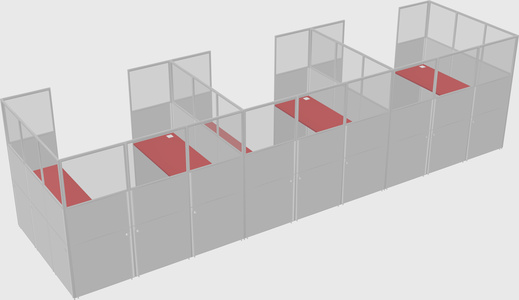 U-shaped cubicle