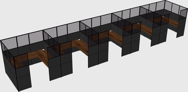 U-shaped cubicle