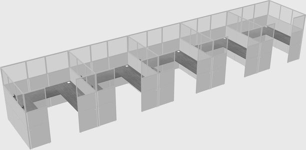 U-shaped cubicle
