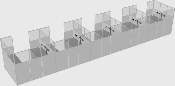 U-shaped cubicle