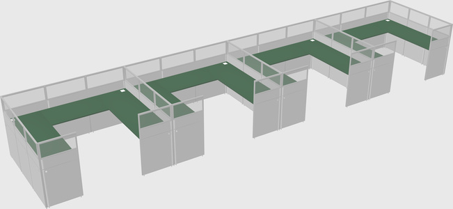U-shaped cubicle