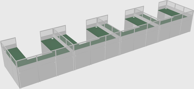 U-shaped cubicle