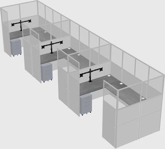 U-shaped cubicle