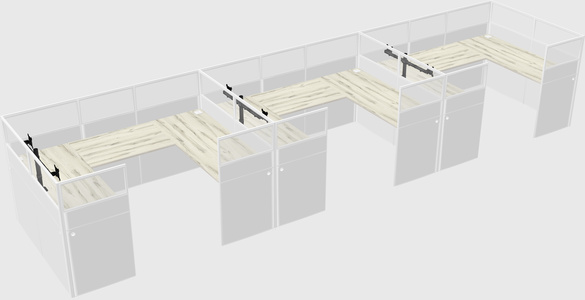 U-shaped cubicle