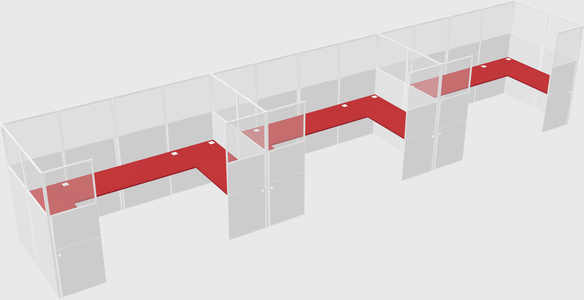 U-shaped cubicle