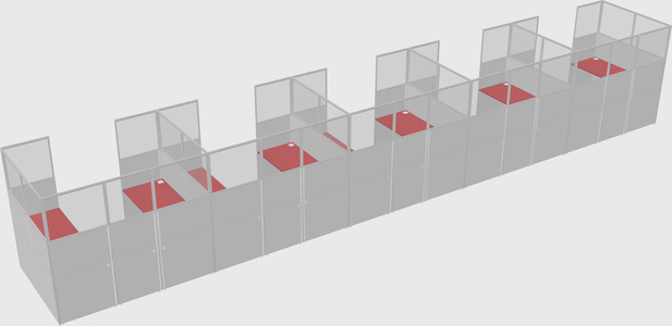 U-shaped cubicle