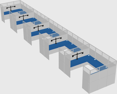 U-shaped cubicle
