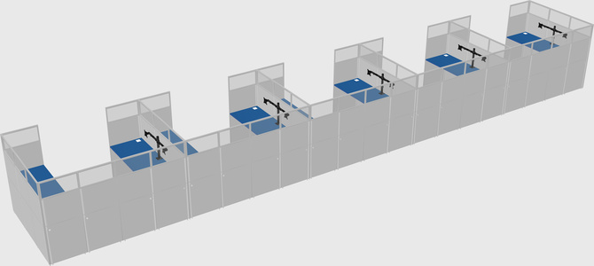 U-shaped cubicle
