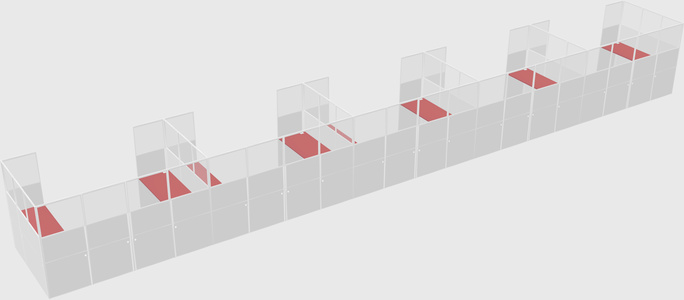 U-shaped cubicle