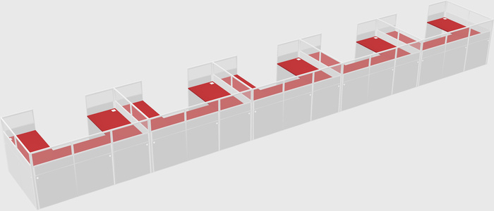 U-shaped cubicle