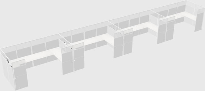 U-shaped cubicle