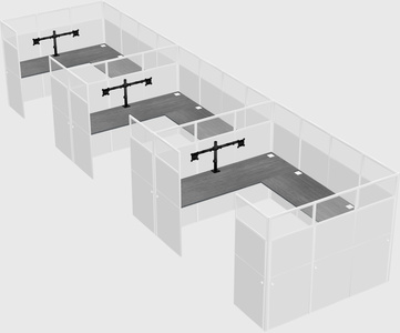U-shaped cubicle
