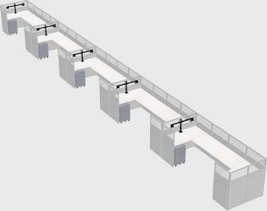 U-shaped cubicle