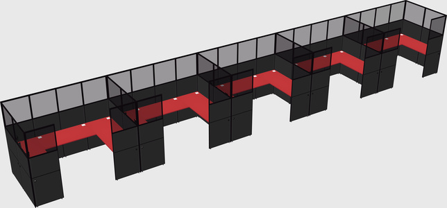 U-shaped cubicle