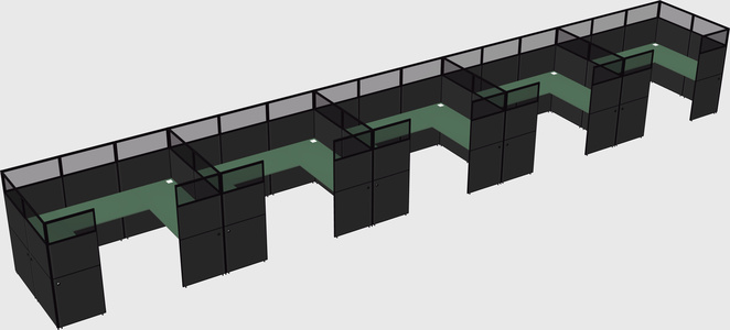 U-shaped cubicle