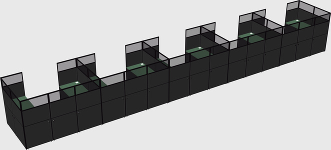 U-shaped cubicle