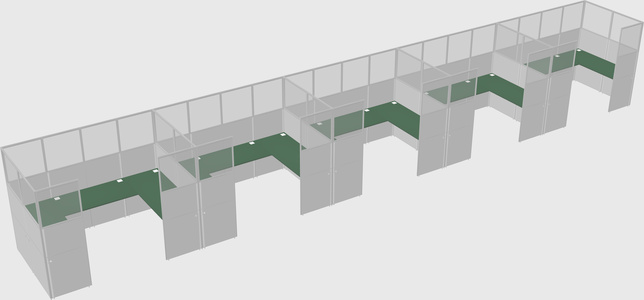 U-shaped cubicle