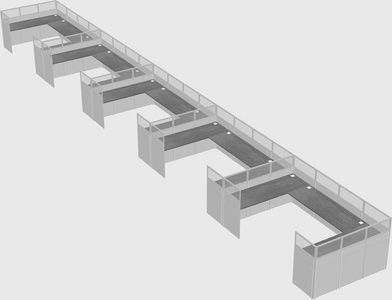 U-shaped cubicle