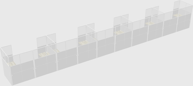 U-shaped cubicle