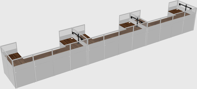 U-shaped cubicle