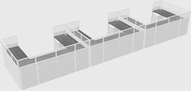 U-shaped cubicle