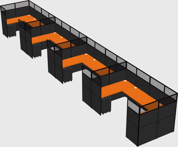 U-shaped cubicle