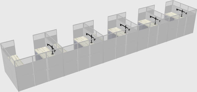 U-shaped cubicle