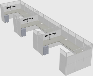 U-shaped cubicle