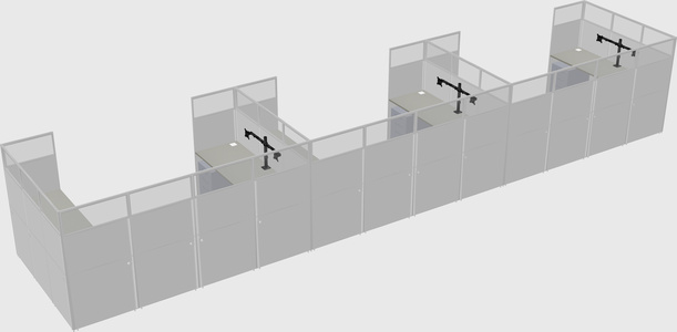 U-shaped cubicle