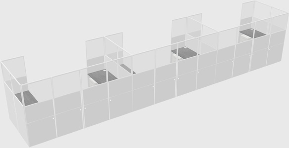 U-shaped cubicle