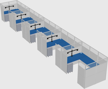 Cabine en u